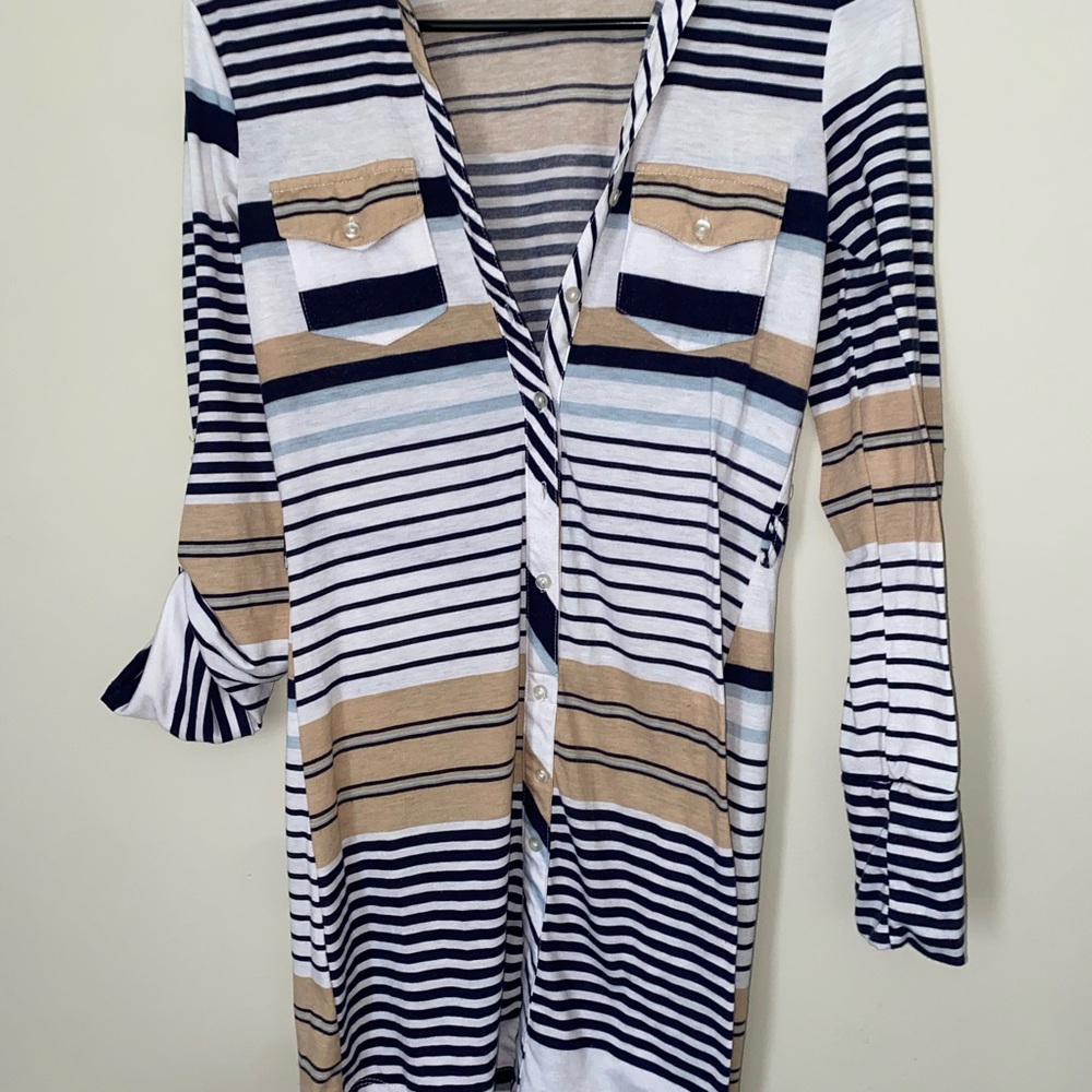 Ultra Flirt Multicolor Striped Dress